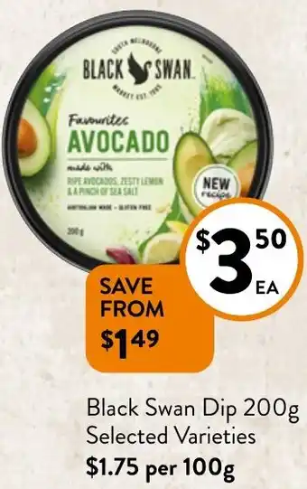 Foodworks Black Swan Dip 200g offer