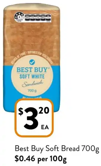 Foodworks Best Buy Soft Bread 700g offer