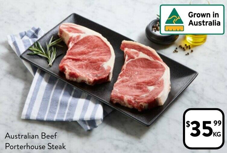 Australian Beef Porterhouse Steak offer at Foodworks