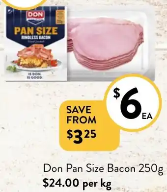Foodworks Don Pan Size Bacon 250g offer