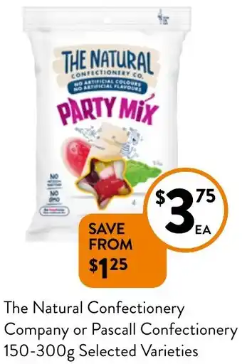 Foodworks The Natural Confectionery Company or Pascall Confectionery 150-300g offer