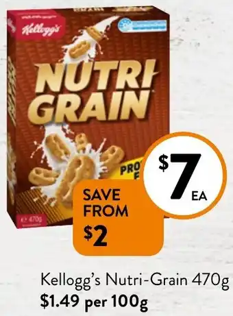 Foodworks Kellogg's Nutri-Grain 470g offer