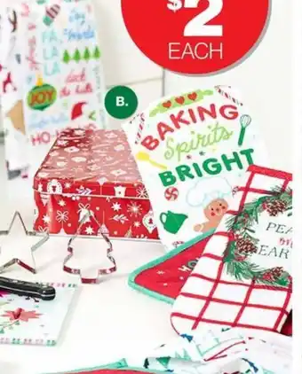 Christmas Tea Towel, Pot Holder or Mitt