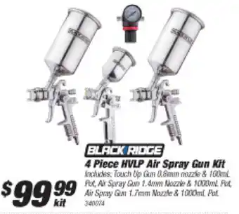 Black Ridge HVLP Air Spray Gun Kit 4 pieces