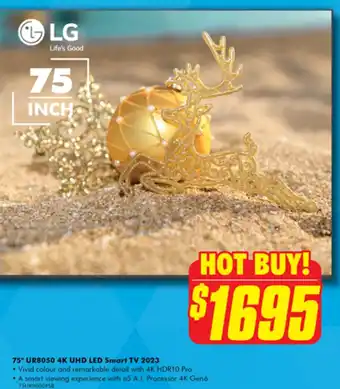The Good Guys 75* UR8050 4K UHD LED Smart TV 2023 offer