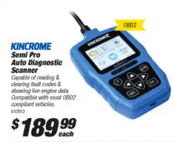 Kincrome Semi Pro Auto Diagnostic Scanner