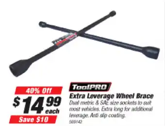 Sprint Auto Parts ToolPro Extra Leverage Wheel Brace offer