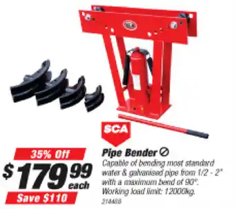 Sprint Auto Parts SCA Pipe Bender 12000kg offer