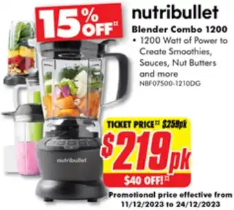 The Good Guys Blender Combo 1200 offer