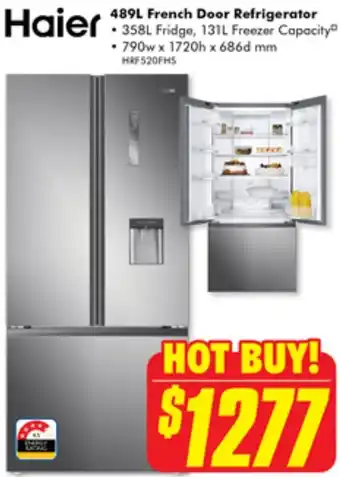 The Good Guys 489L French Door Refrigerator offer