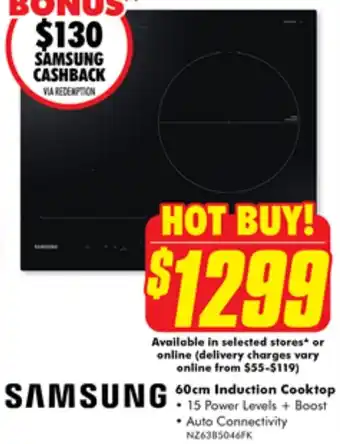 The Good Guys 60cm Induction Cooktop offer
