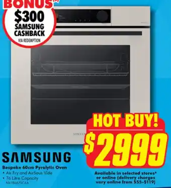 The Good Guys Bespoke 60cm Pyrolytic Oven offer
