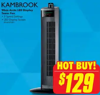 The Good Guys 90cm Arctic LED Display Tower Fan offer