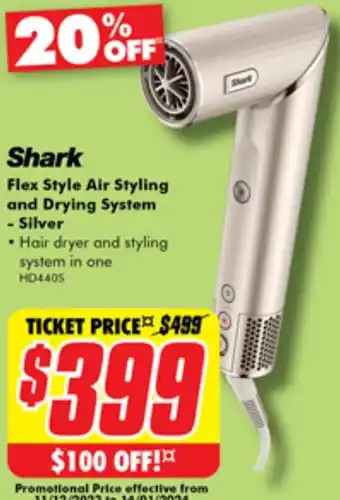 The Good Guys Flex Style Air Styling and Drying System - Silver offer