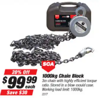 Sprint Auto Parts SCA Chain Block 1000kg offer