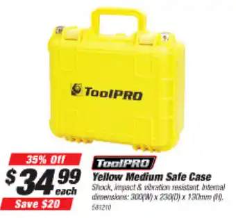 Sprint Auto Parts ToolPro Yellow Medium Safe Case offer