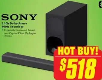 The Good Guys 3.1Ch Dolby Atmos 400W Soundbar offer