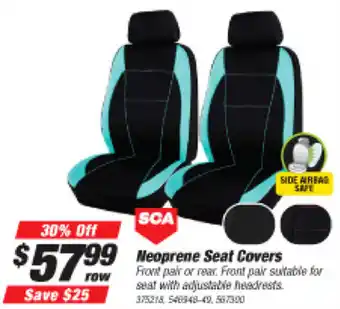 Sprint Auto Parts SCA Neoprene Seat Covers offer