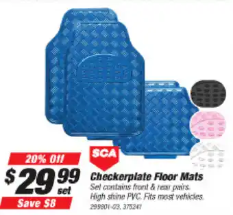 SCA Checkerplate Floor Mats