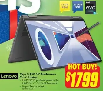 The Good Guys Yoga 7i EVO 14" Touchscreen 2-in-1 Laptop offer
