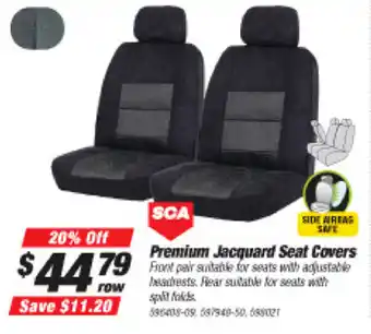 Sprint Auto Parts SCA Premium Jacguard Seat Covers offer