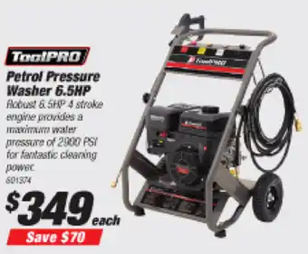 Sprint Auto Parts ToolPro Petrol Pressure Washer 6.5HP offer