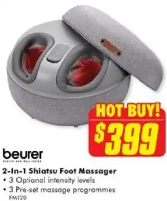 The Good Guys 2-In-1 Shiatsu Foot Massager offer