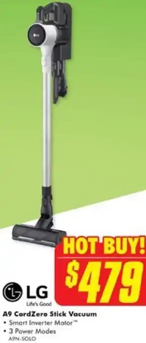 The Good Guys A9 CordZero Stick Vacuum offer