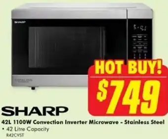 The Good Guys 42L 1100W Convection Inverter Microwave - Stainless Steel offer