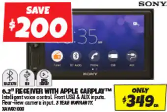 Autobarn 6.2" RECEIVER WITH APPLE CARPLAY offer