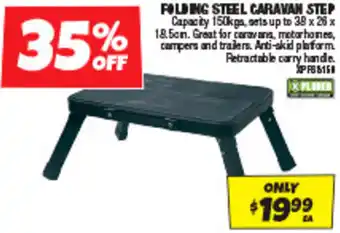 Autobarn FOLDING STEEL CARAVAN STEP offer