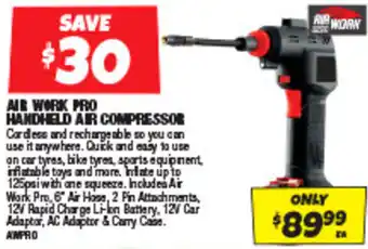 Autobarn AIR WORK PRO HANDHELD AIR COMPRESSOR offer