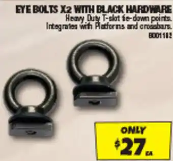 Autobarn EYE BOLTS X2 WITH BLACK HARDWARE offer