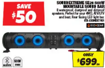 Autobarn SOUDEXTREME SE26 600W MOUNTABLE SOUND BAR offer