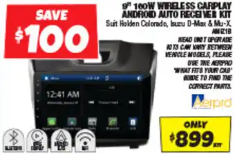 Autobarn 9 160W WIRELESS CARPLAY ANDROID AUTO RECEIVER KIT offer