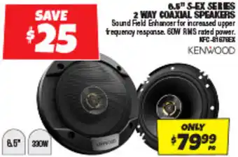 Autobarn 6.5" S-EX SERIES 2 WAY COAXIAL SPEAKERS offer