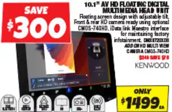 Autobarn 10.1" AV HD FLOATING DIGITAL MULTIMEDIA HEAD UNIT offer