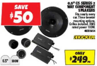 Autobarn 6.5 CS SERIES 2 WAY COMPONENT SPEAKERS offer