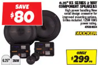 Autobarn 6.26" KS SERIES 2 WAY COMPONENT SPEAKERS offer