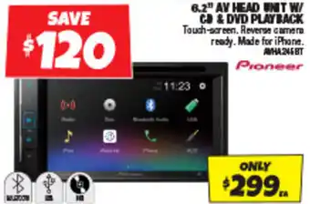Autobarn 6.2" AV HEAD UNIT W/ CD & DVD PLAYBACK offer
