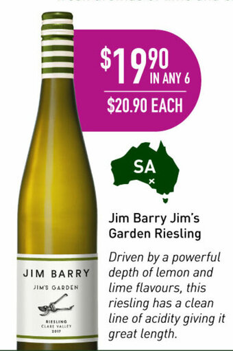 Dan Murphy's Jim Barry Jim's Garden Riesling offer
