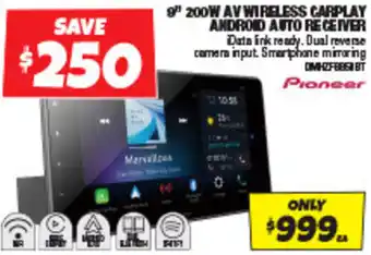 Autobarn 9" 200W AV WIRELESS CARPLAY ANDROID AUTO RECEIVER offer