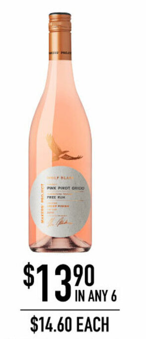 Dan Murphy's Wolf Blass Maker's project Pink Pinot Grigio offer