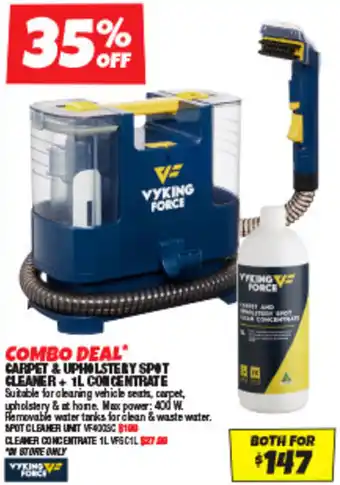 Autobarn CARPET & UPHOLSTERY SPOT CLEANER + 1L CONCENTRATE offer