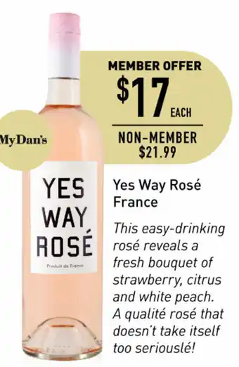 Dan Murphy's Yes Way Rosé France offer