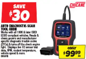 Autobarn AUTO DIAGNOSTIC SCAN TOOL OBD II offer