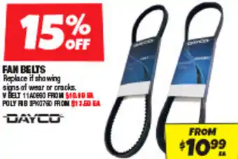 Autobarn FAN BELTS offer