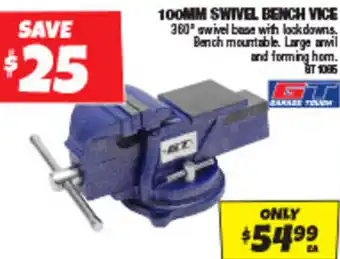 Autobarn 100MM SWIVEL BENCH VICE offer