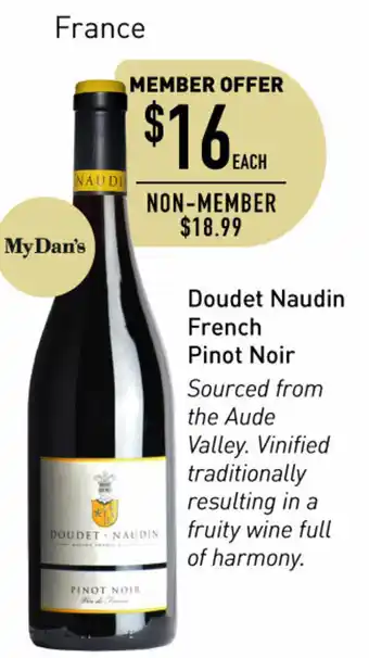 Doudet Naudin French Pinot Noir