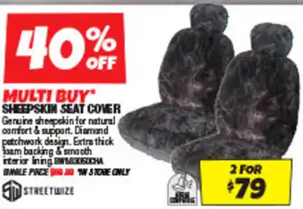 Autobarn SHEEPSKIN SEAT COVER offer